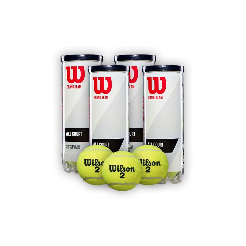 WILSON - Combo 4 Tarros Pelotas de Tenis Wilson Grand Slam X3P