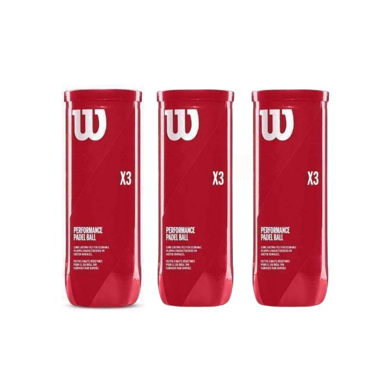 WILSON - Combo 3 Tarros Pelotas de Pádel Wilson Performance X3P
