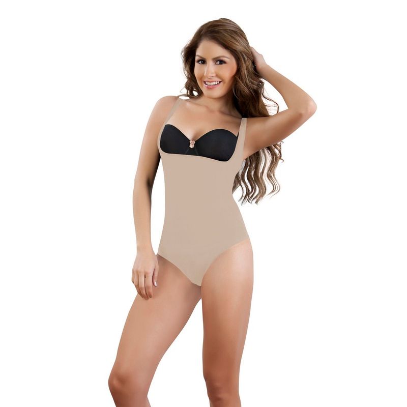 ITALIANA - Body strapless  moldeador suave tipo panty color beige