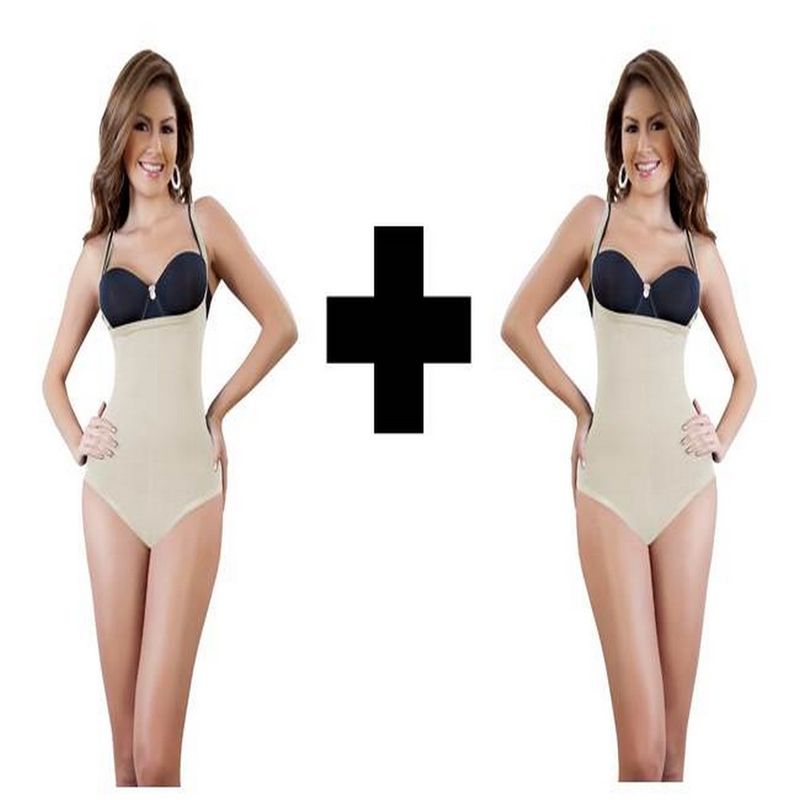 ITALIANA - Bodies moldeadores strapless  beige En Duo