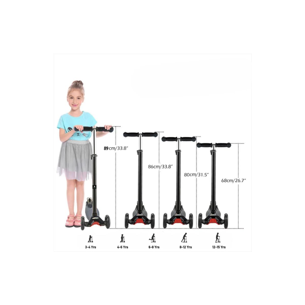GENERICO - Scooter Infantil Moderno Luces Led Para Mayor Visibilidad