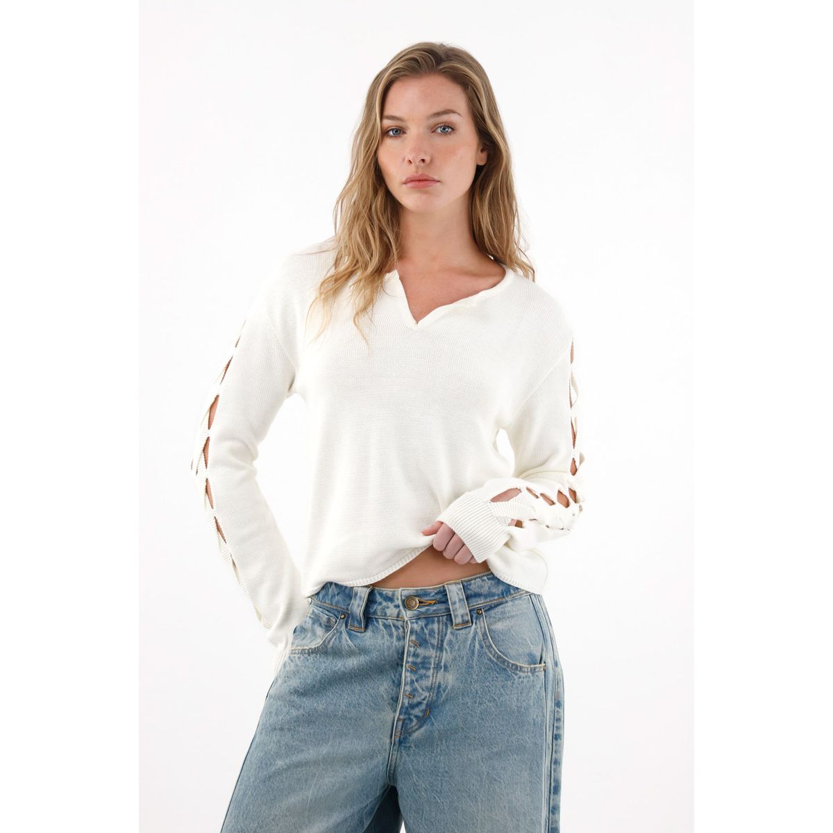 TENNIS - Buzo tejido crudo para mujer