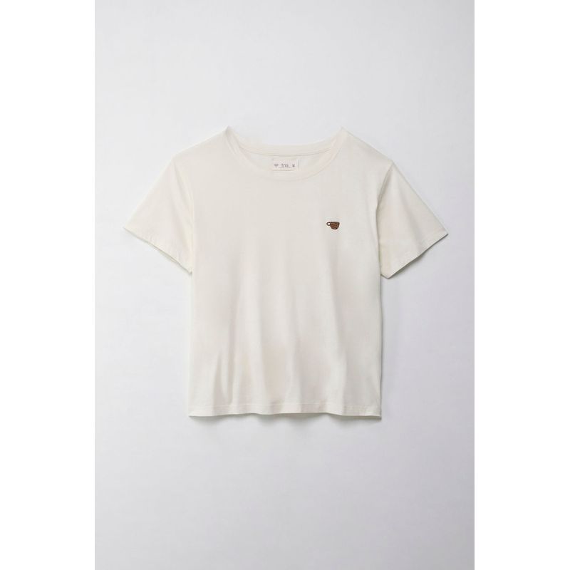 TENNIS - Camiseta con estampado en punto corazón crudo para mujer
