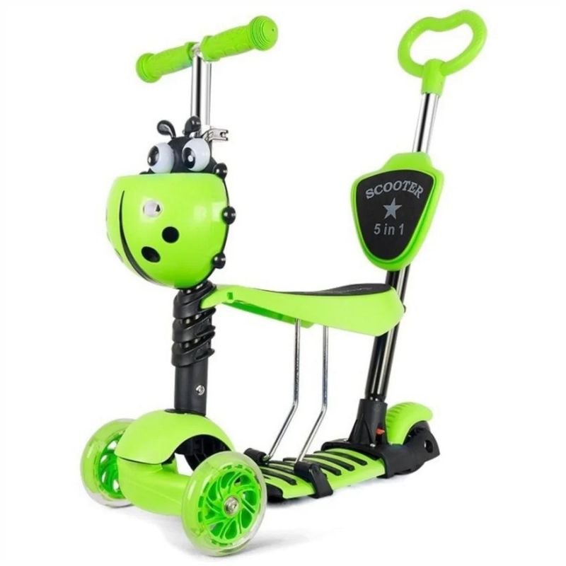 GENERICO - Patineta Led Mariquita Para Niños Scooter Con Ajuste