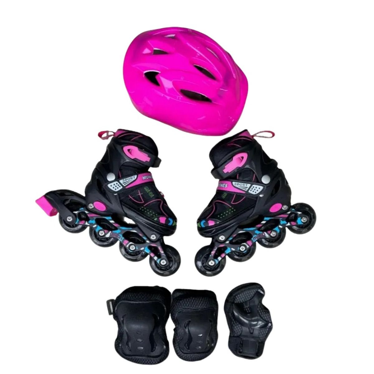 GENERICO - Patines Semiprofesionales Miqui Negro Fucsia