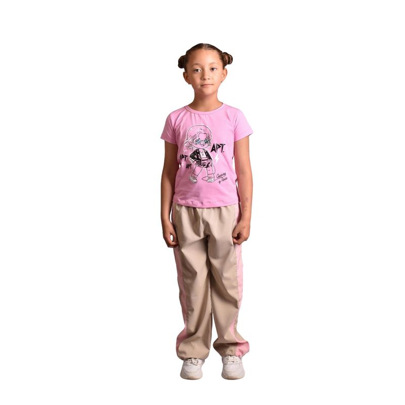 BIGBOYS - Camiseta Manga Corta Rose Apt Rosa Niña