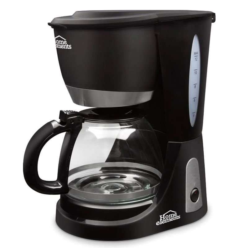 HOME ELEMENTS - Cafetera Eléctrica Home Elements He-7031a Negra 12 Tazas