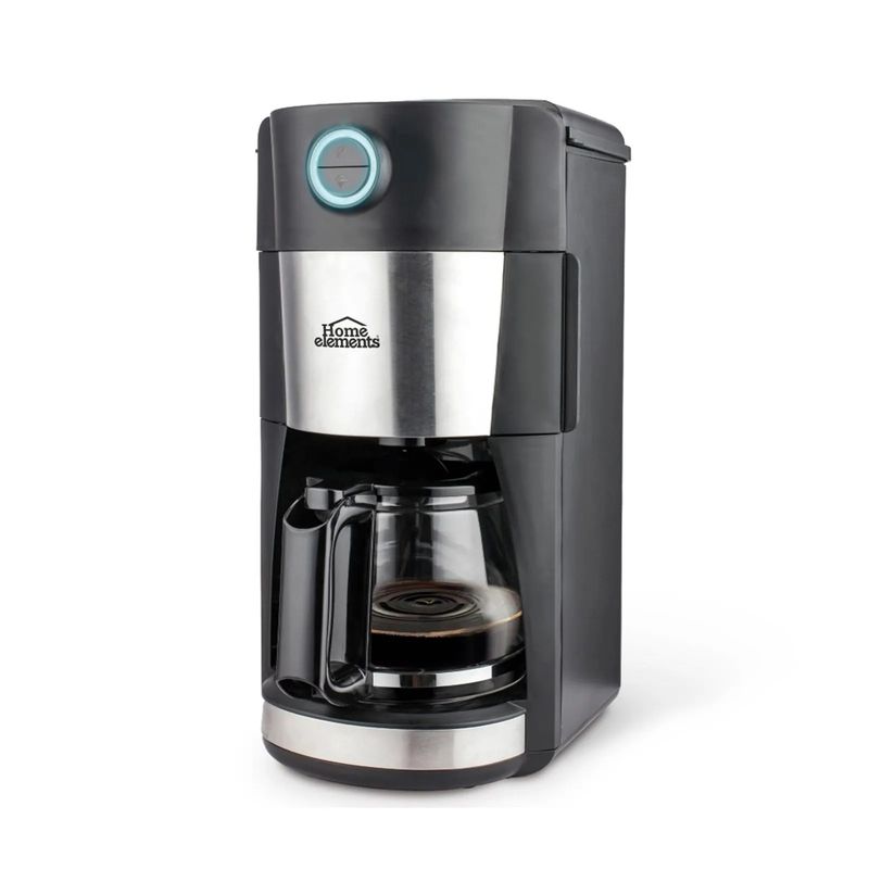 HOME ELEMENTS - Cafetera Home Elements He-cm1419n Con Moledor Negro 12 Tazas