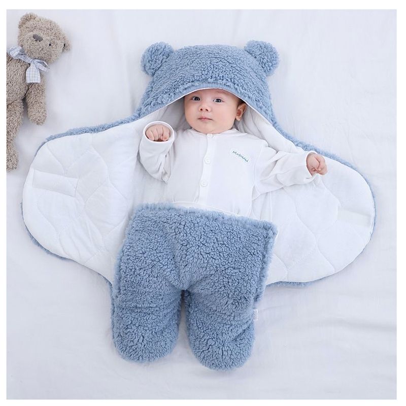 MULTIPLACE COLOMBIA - Sleeping para bebe termico en peluche azul 0-3 meses
