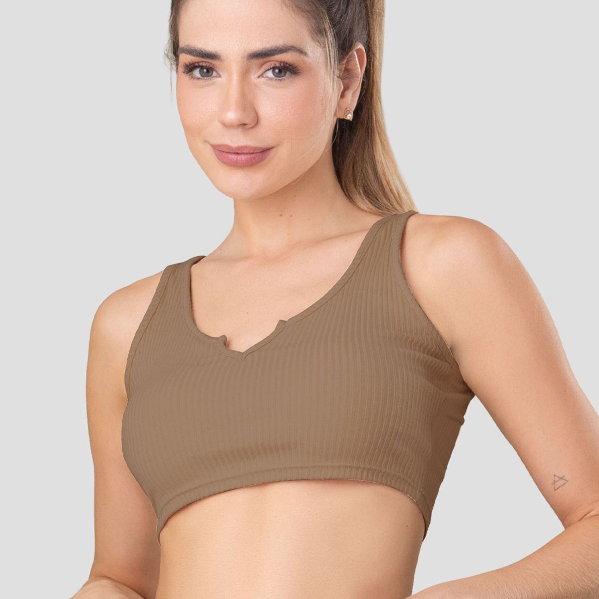 FORMAS INTIMAS - Crop Top Mujer Chocolate Fi 110507