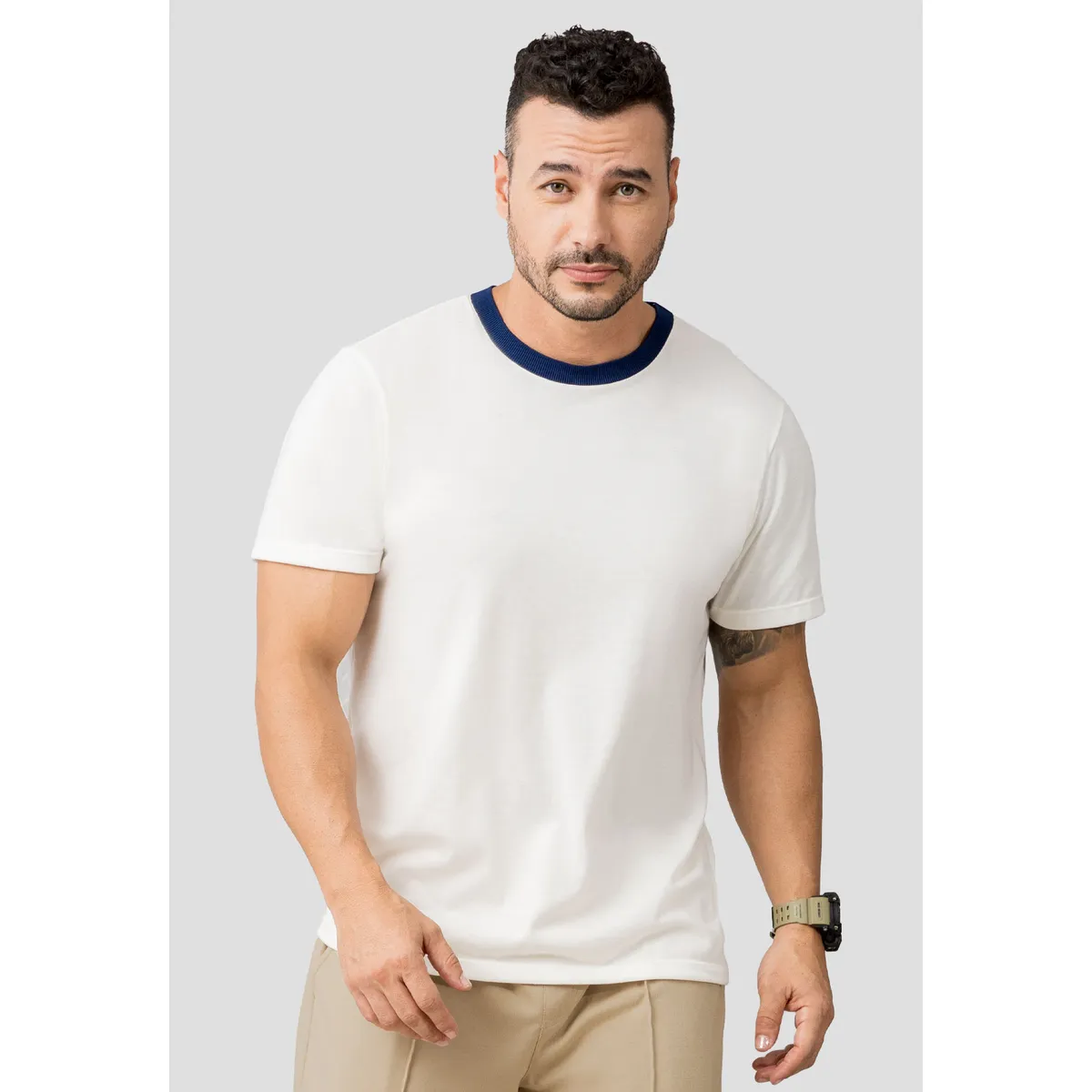 MARKETING PERSONAL - Camiseta Hombre Crema Mp 110530
