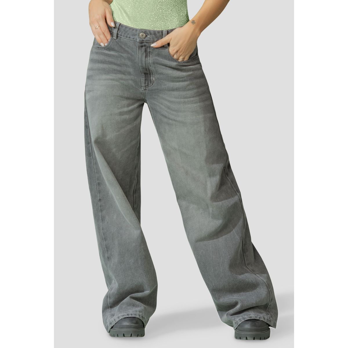 MARKETING PERSONAL - Jean Mujer Gris Mp 108276