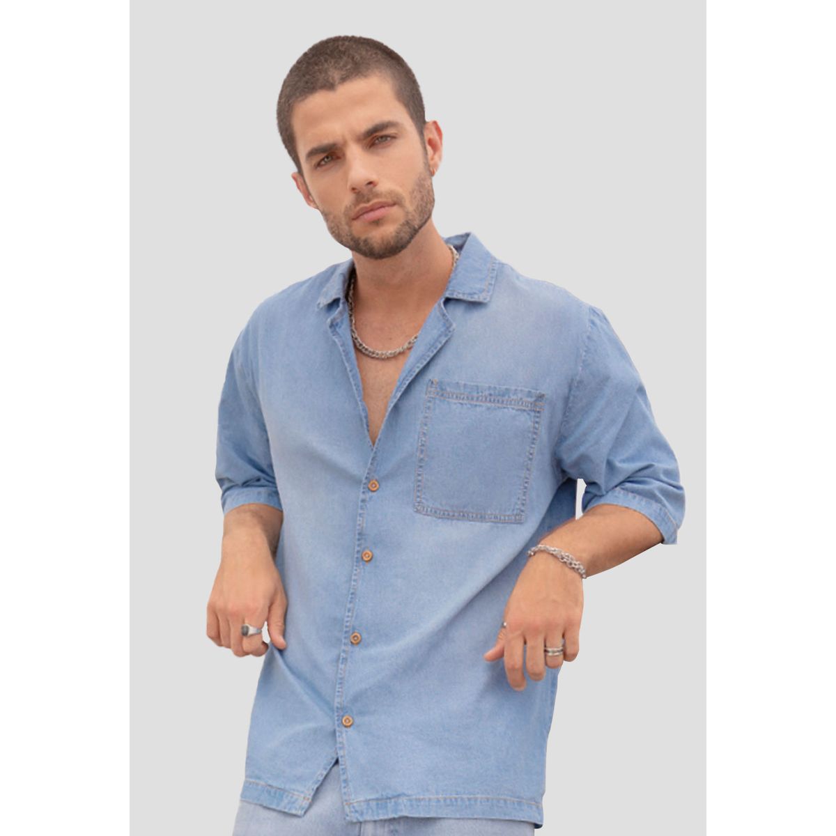 MARKETING PERSONAL - Camisa Hombre Azul Mp 106880
