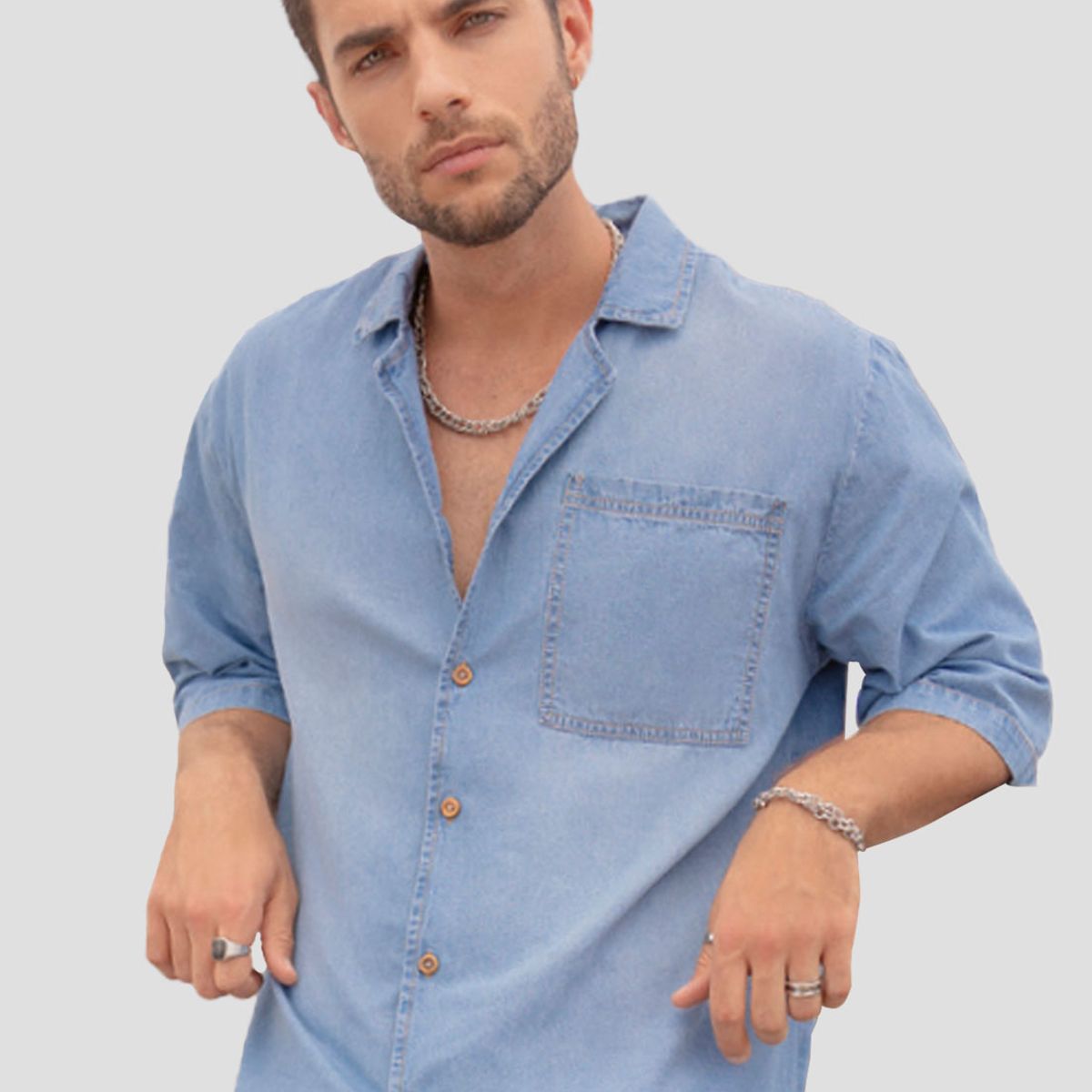 MARKETING PERSONAL - Camisa Hombre Azul Mp 106880