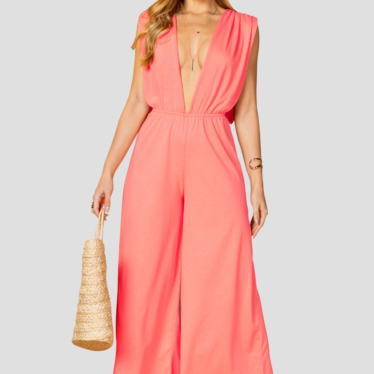 MARKETING PERSONAL - Enterizo Largo Mujer Salmon Mp 110431