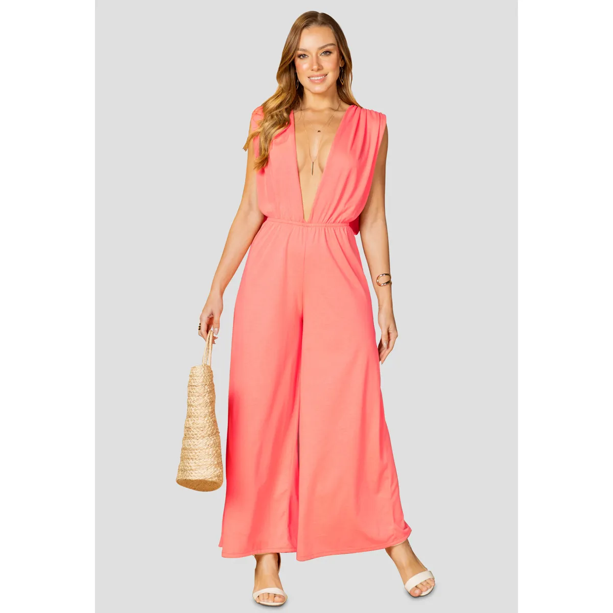 MARKETING PERSONAL - Enterizo Largo Mujer Salmon Mp 110431