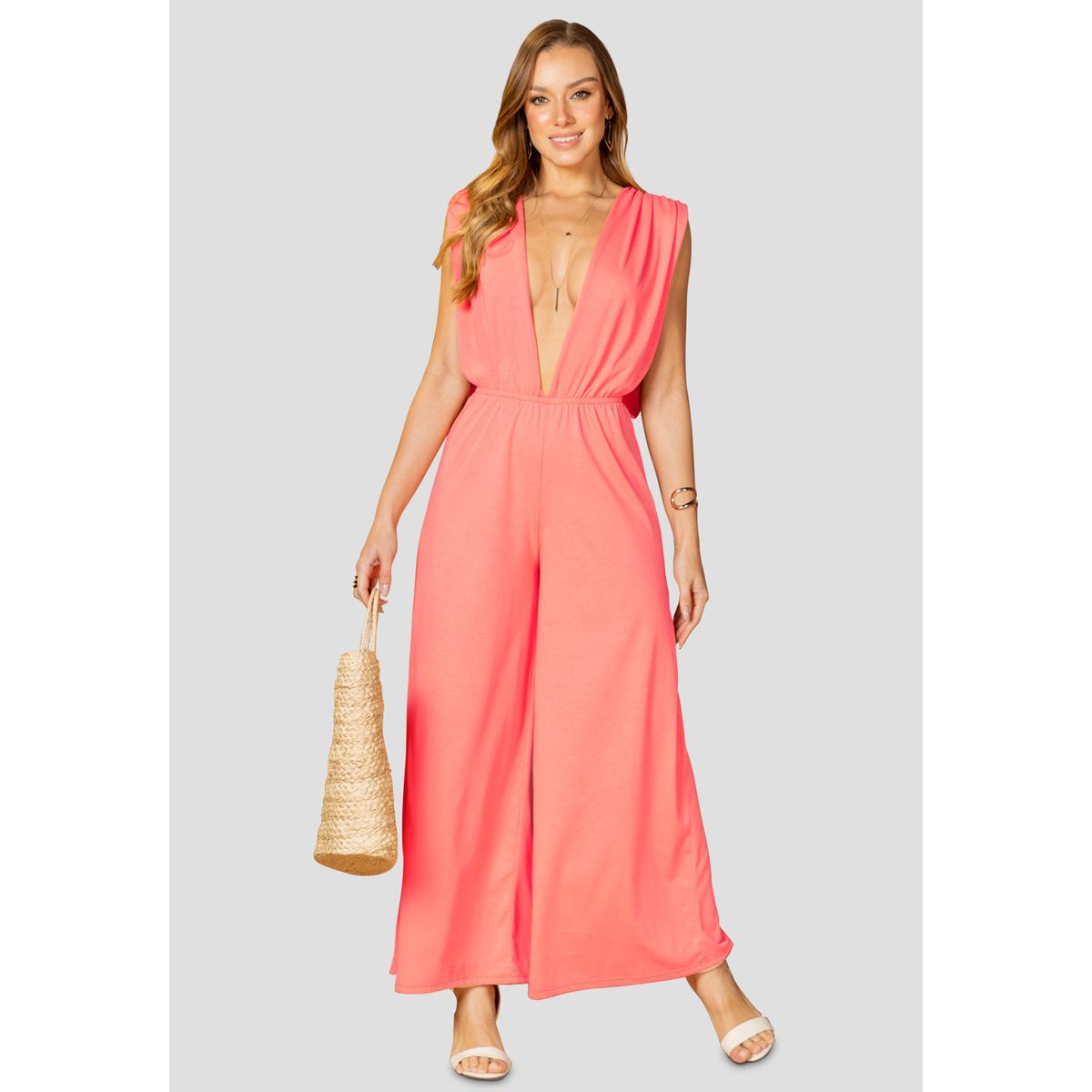 MARKETING PERSONAL - Enterizo Largo Mujer Salmon Mp 110431