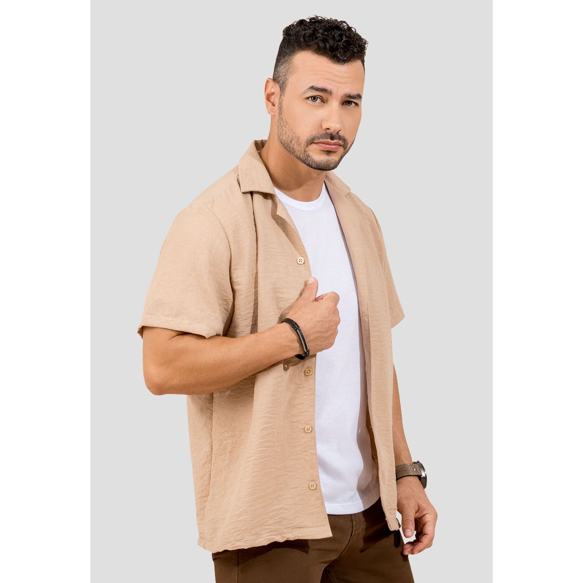 MARKETING PERSONAL - Camisa Hombre Latte Mp 110531