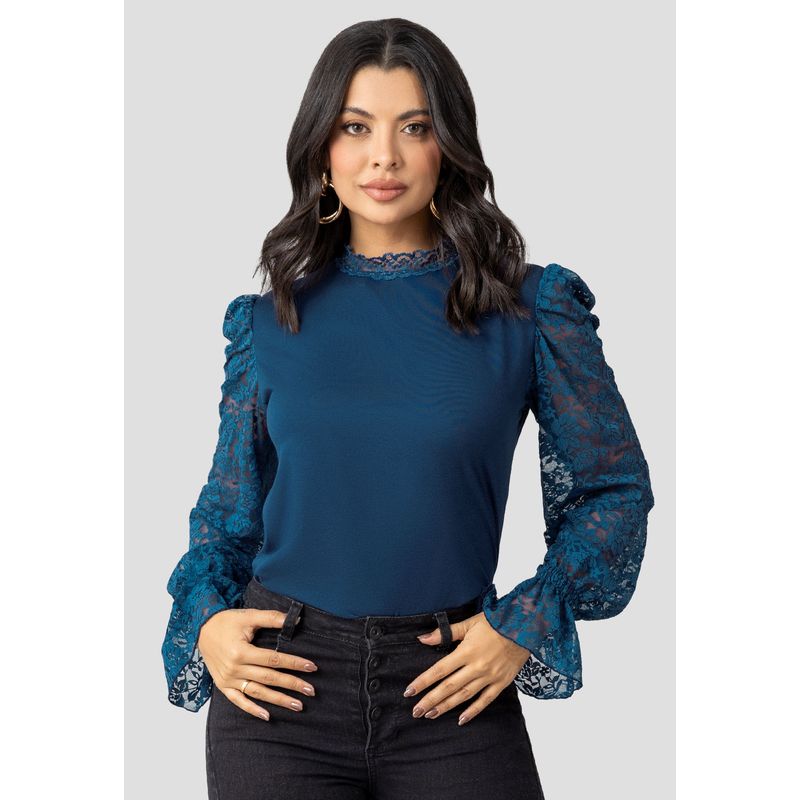 MARKETING PERSONAL - Blusa Mujer Azul Profundo Mp 110416