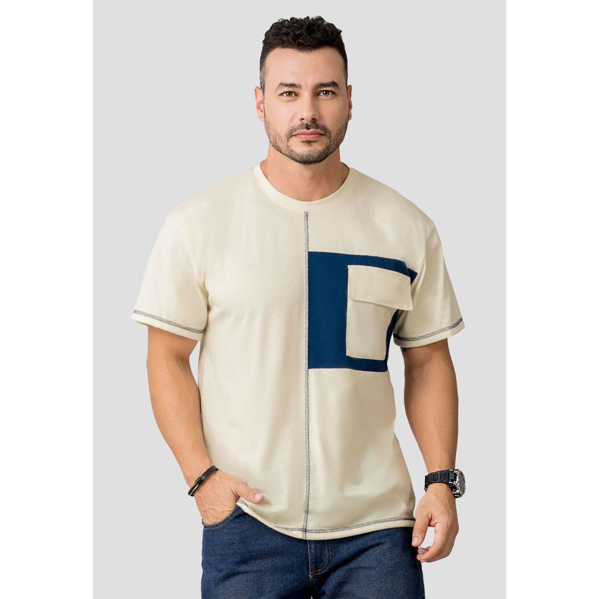 MARKETING PERSONAL - Camiseta Hombre Crema Mp 110523