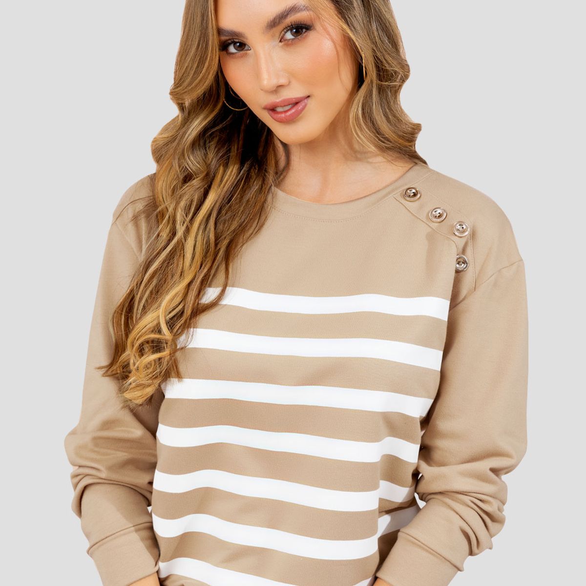 MARKETING PERSONAL - Buzo Mujer Latte Mp 110434