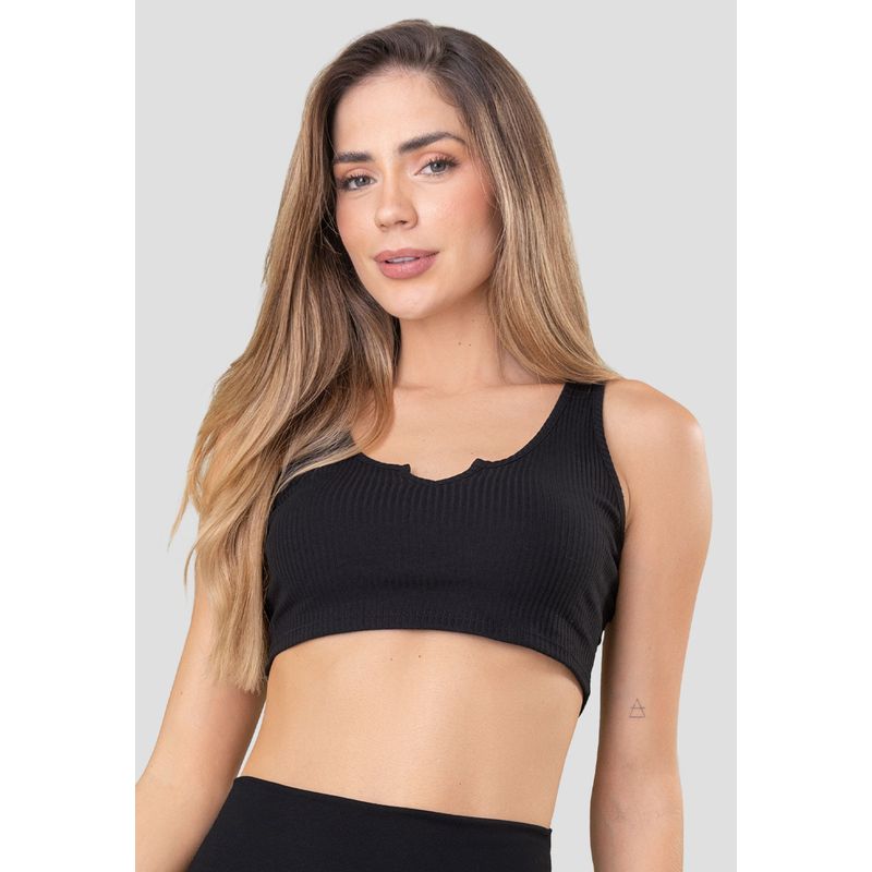 FORMAS INTIMAS - Crop Top Mujer Negro Fi 110507