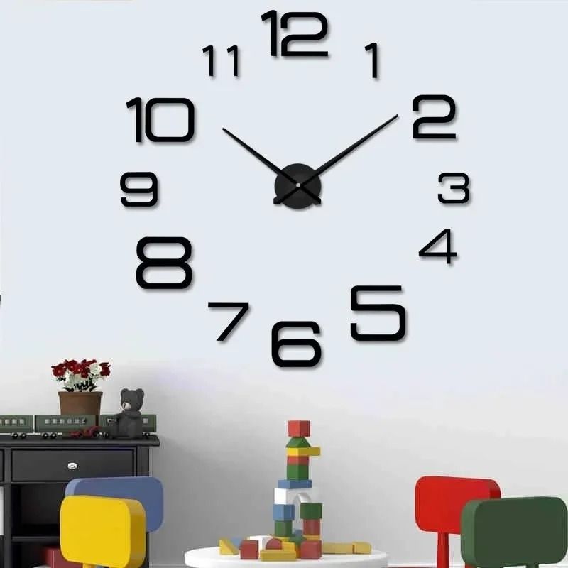 GENERICO - Reloj Sticker 3d Hogar Oficina Para Pared Diseño De Pegatina