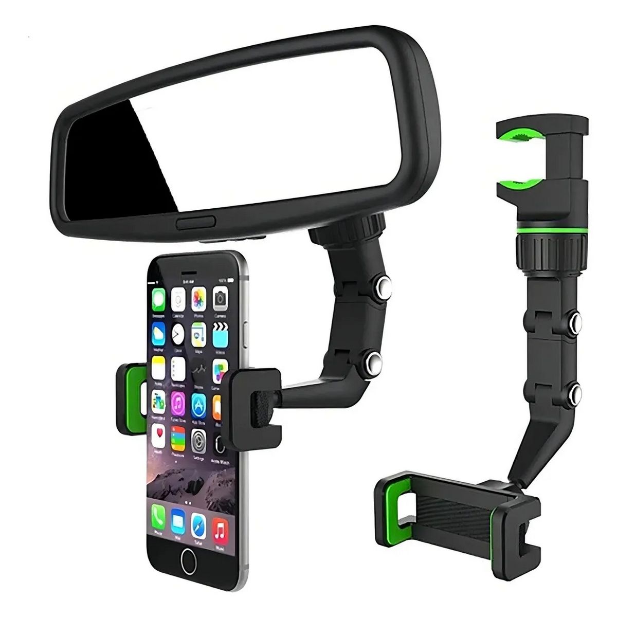 GENERICO - Soporte Para Teléfono Para Espejo Retrovisor 360o Multiusos