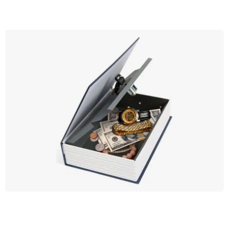 INNOVA - Caja Fuerte Simulando Libro Discreta Seguro 2 Llaves 24 X 15 Cm