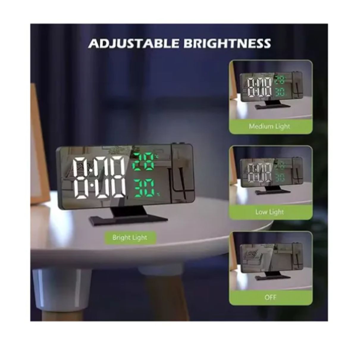 INNOVA - Reloj Digital Números Grandes Con Alarma Proyecta Hora