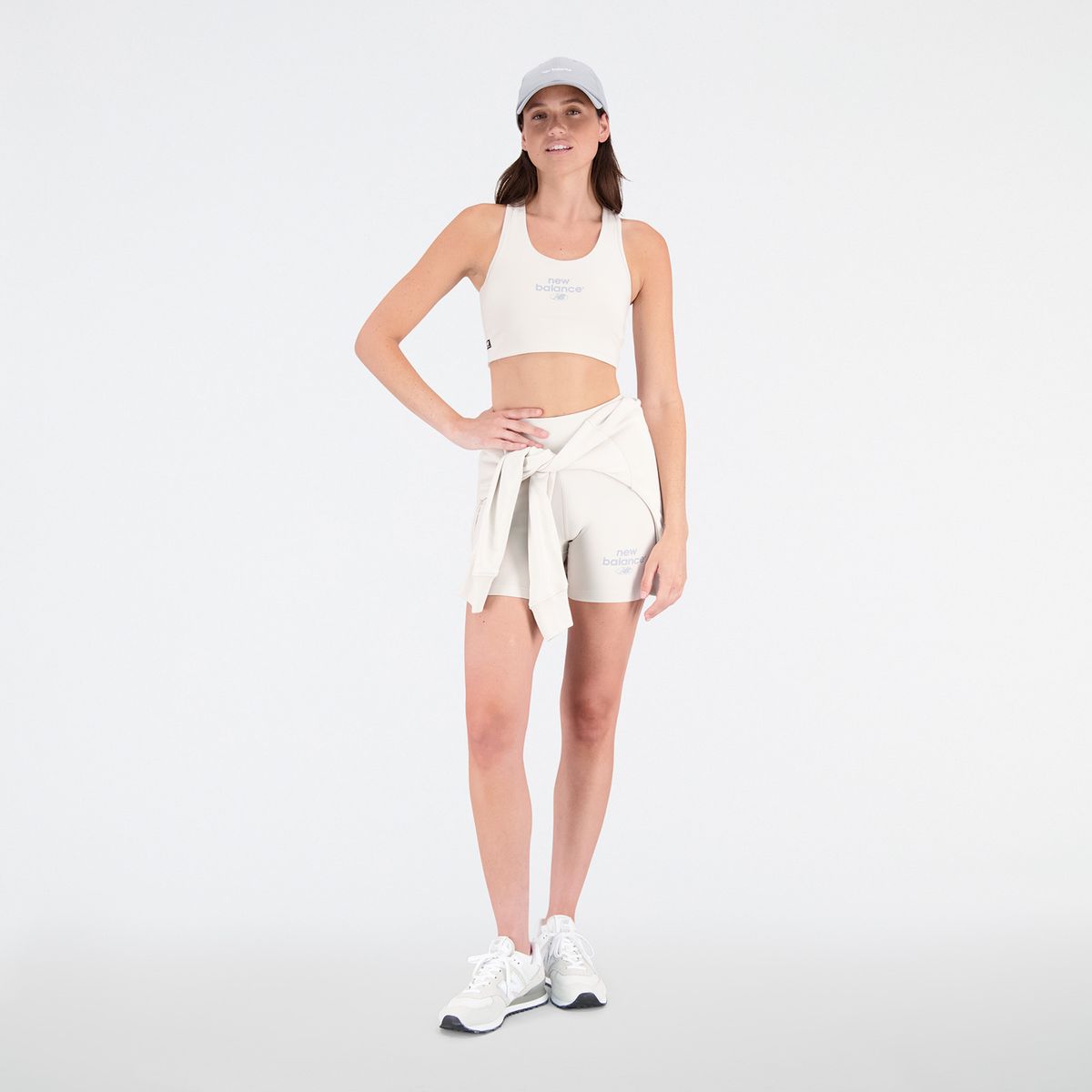 NEW BALANCE - Top Marca New Balance Original Essentials Bra Blanco Mujer