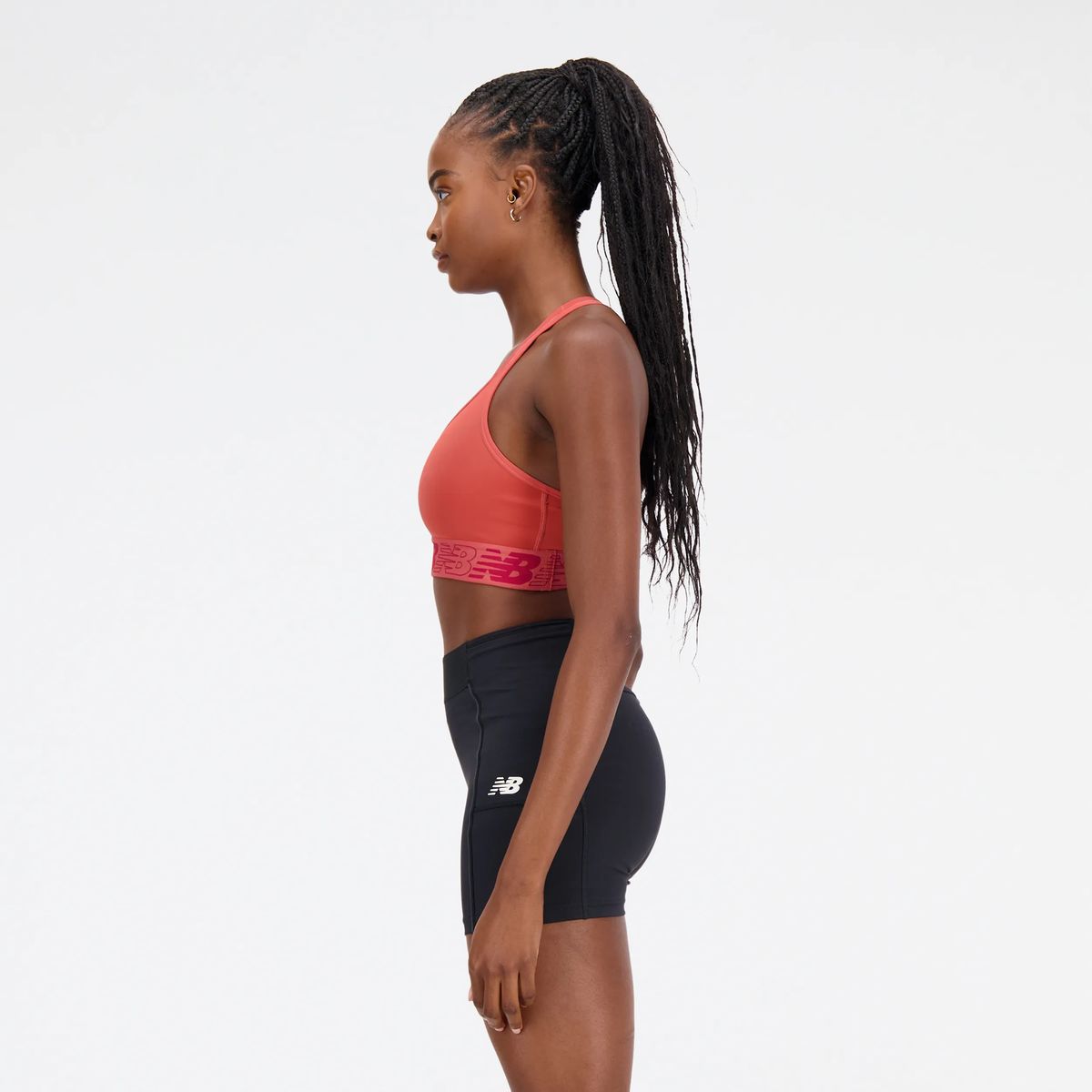 NEW BALANCE - Top New Balance Crop Pace Bra 3 Naranja Mujer