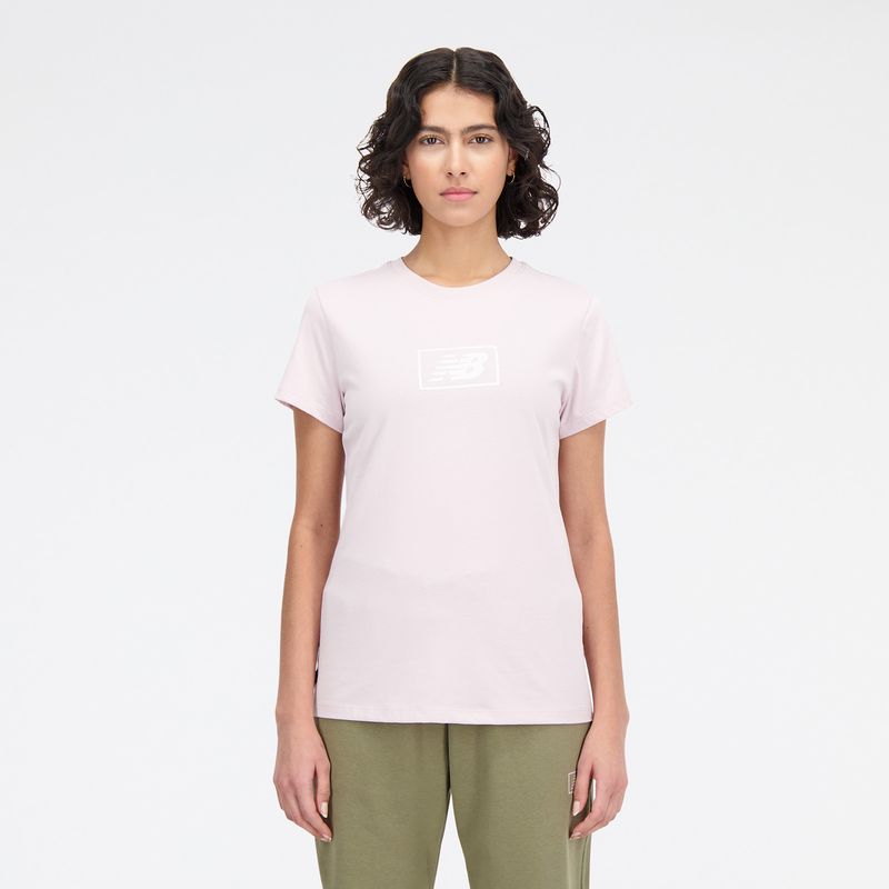 NEW BALANCE - Camisa Deportiva New Balance Original Essentials Rosa Mujer