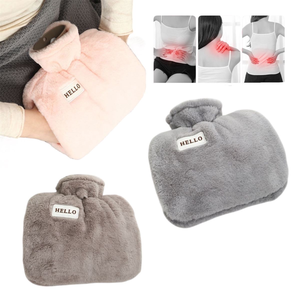 MULTIPLACE COLOMBIA - Bolsa de Agua Caliente Premium Alivio Rápido para Cólicos y Dolores