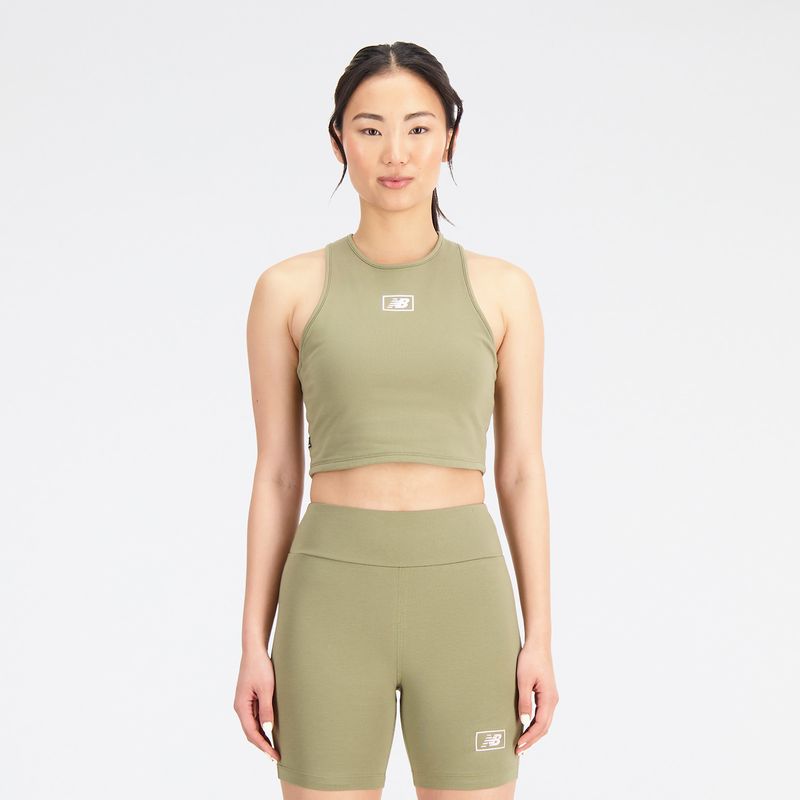 NEW BALANCE - Top New Balance Original Essentials Bra Verde Para Mujer
