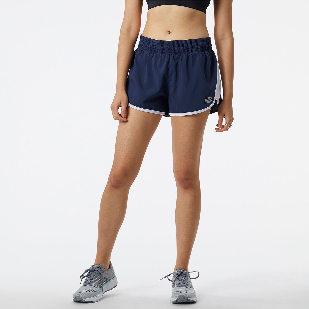 NEW BALANCE - Pantaloneta Marca New Balance Original Accelerate Azul Mujer