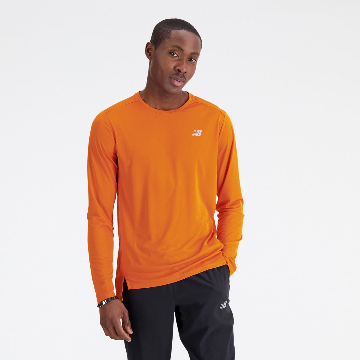 NEW BALANCE - Camisa Deportiva Marca New Balance Accelerate Naranja Hombre