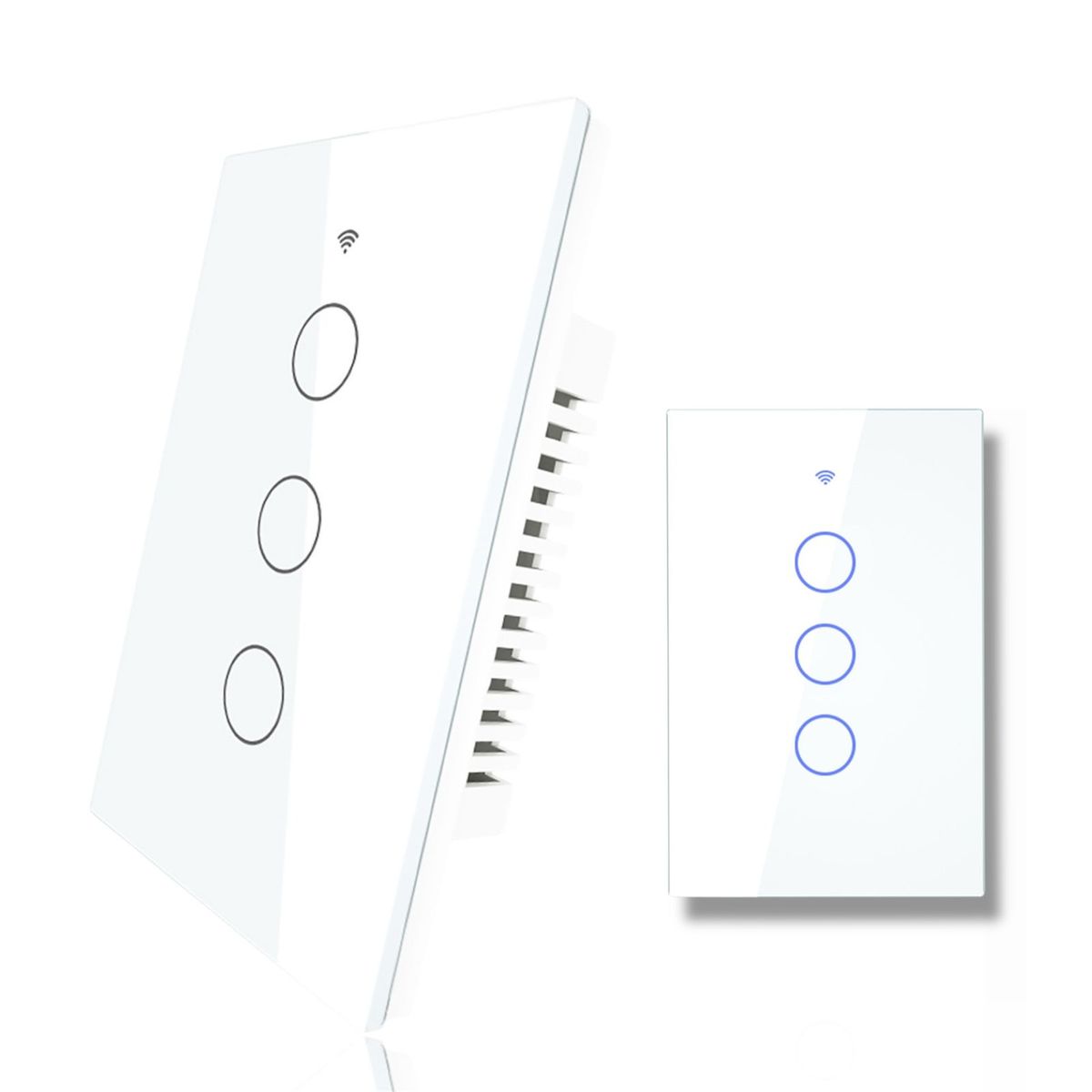 MULTIPLACE COLOMBIA - Interruptor Switch Inteligente Wifi Google Home Y Alexa 3 Botones-