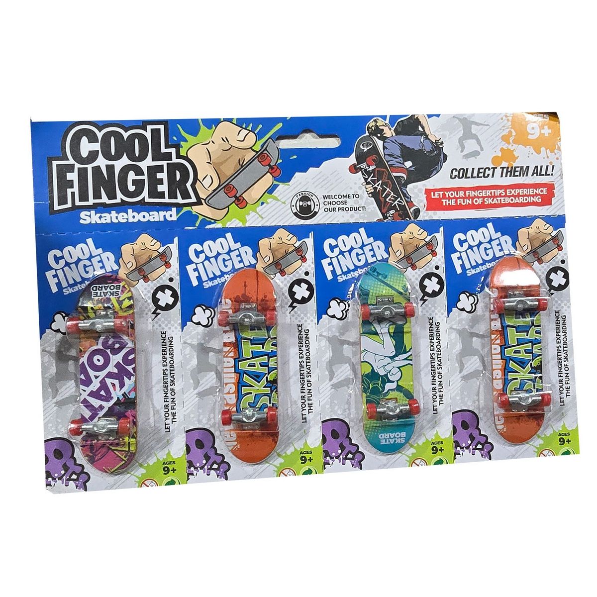 GENERICO - Patineta Dedos Mini Coleccion Juguete Niños X 4 Unidades