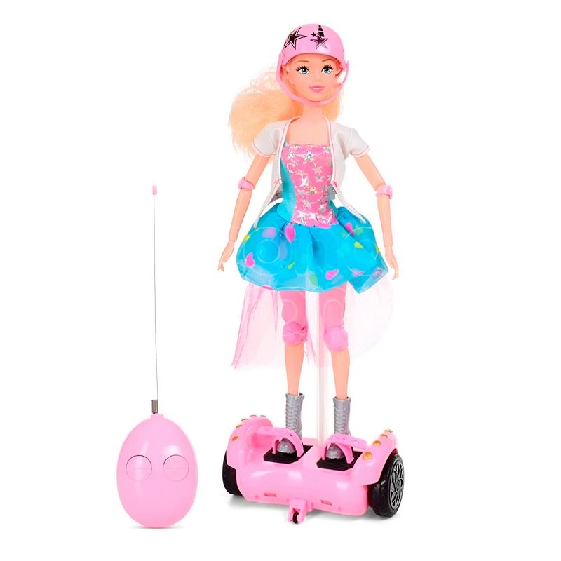 GENERICO - Muñeca Patineta Scooter Control Remoto Juguete + Accesorios