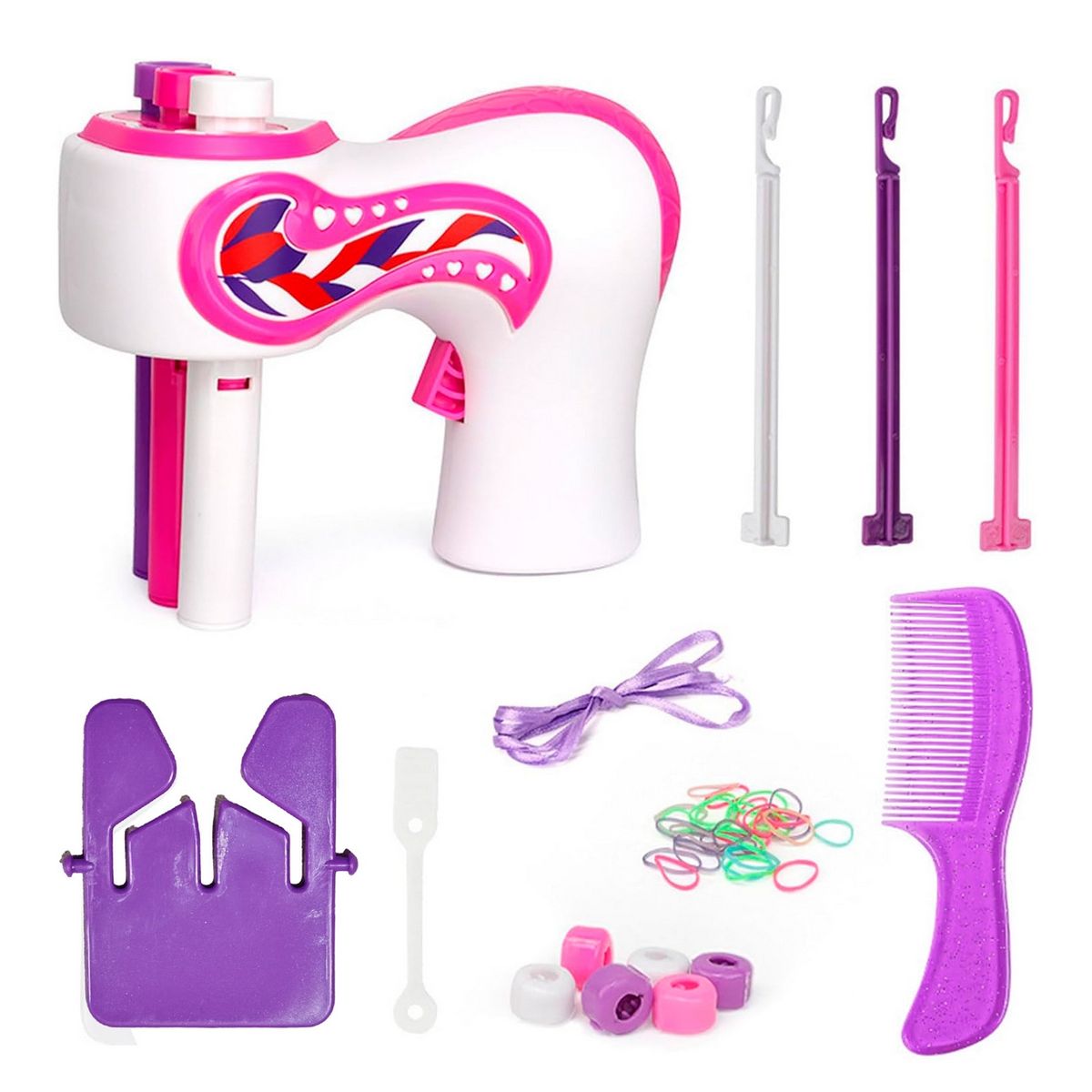 GENERICO - Set Kit Para Hacer Peinados Trenzas Niñas Interactivo