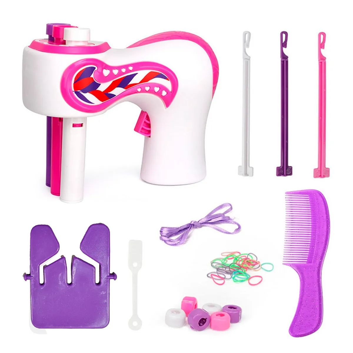 GENERICO - Set Kit Para Hacer Peinados Trenzas Niñas Interactivo