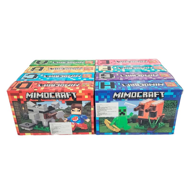 GENERICO - Figura Minecraft X 8 Toys Armables Armatodo Construcción