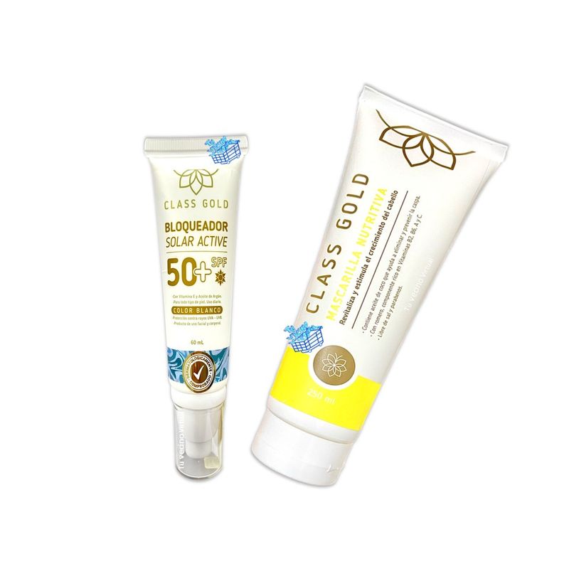 CLASS GOLD - Mascarilla Nutritiva y Bloqueador Solar B Class Gold