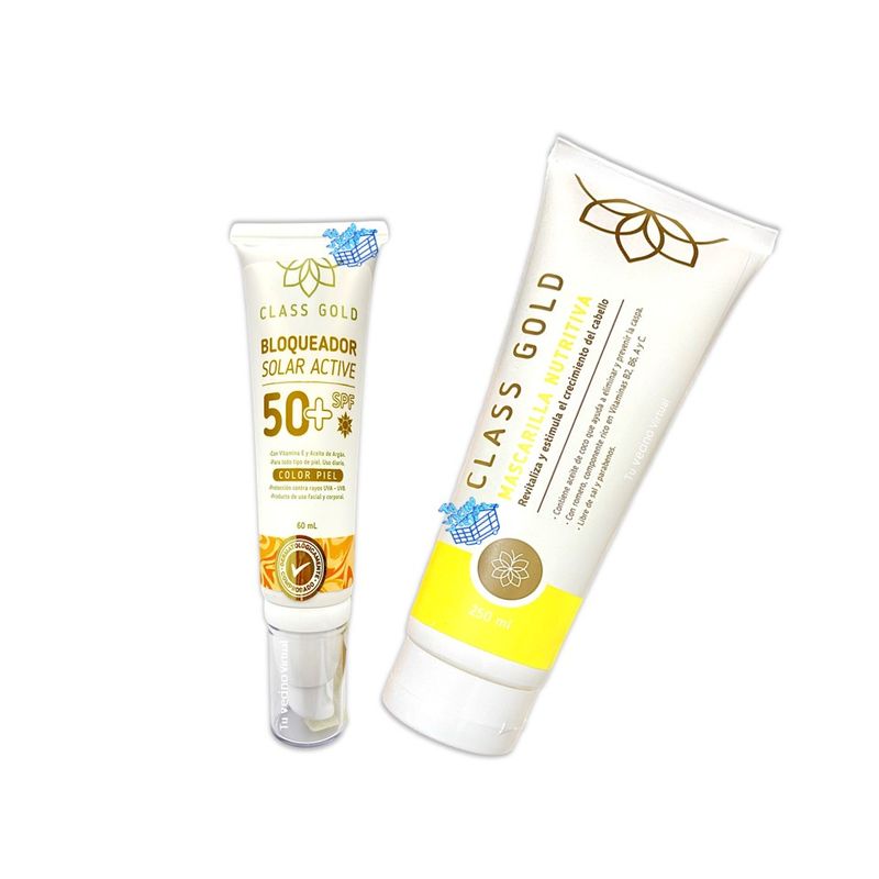 CLASS GOLD - Mascarilla Nutritiva y Bloqueador Solar C Class Gold