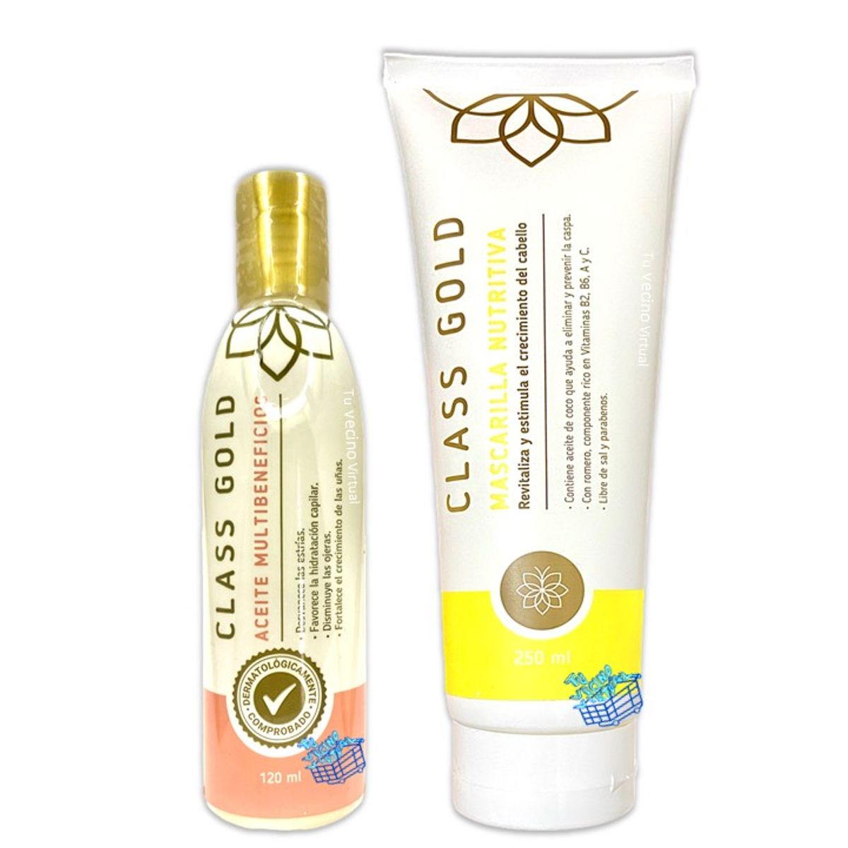 CLASS GOLD - Mascarilla Nutritiva y  Aceite Multibeneficios Class Gold