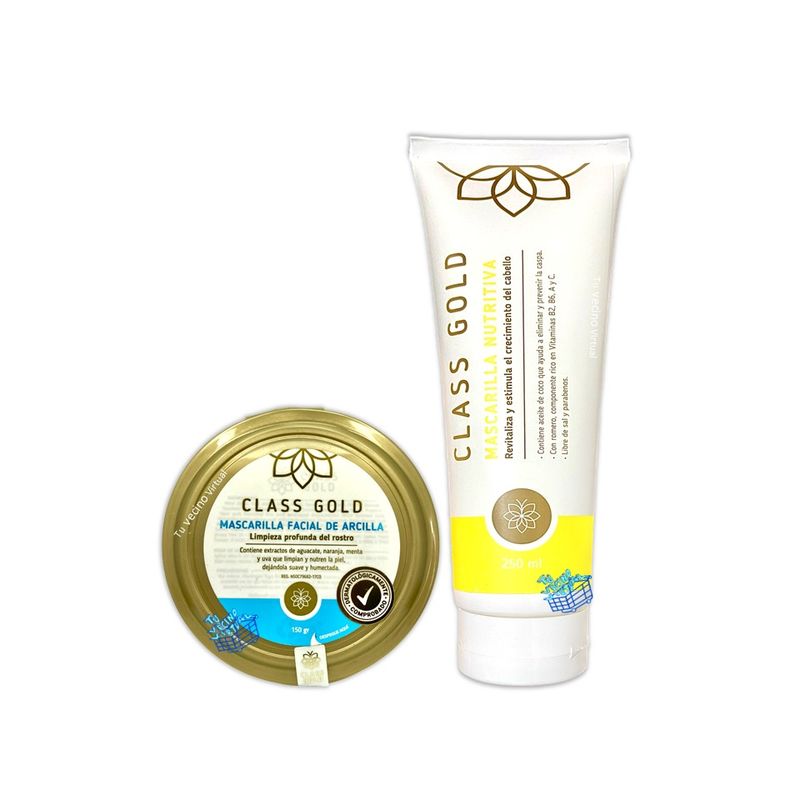CLASS GOLD - Mascarilla Nutritiva y de Arcilla Class Gold