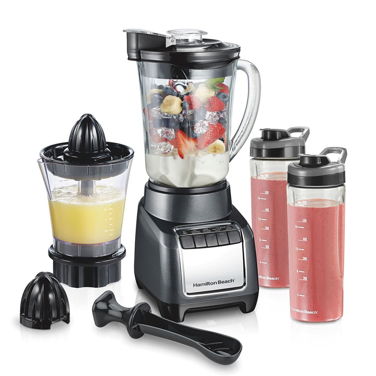 HAMILTON BEACH - Licuadora Sistema 3 en 1 Hamilton Beach Pro Con Exprimidor 825 W.
