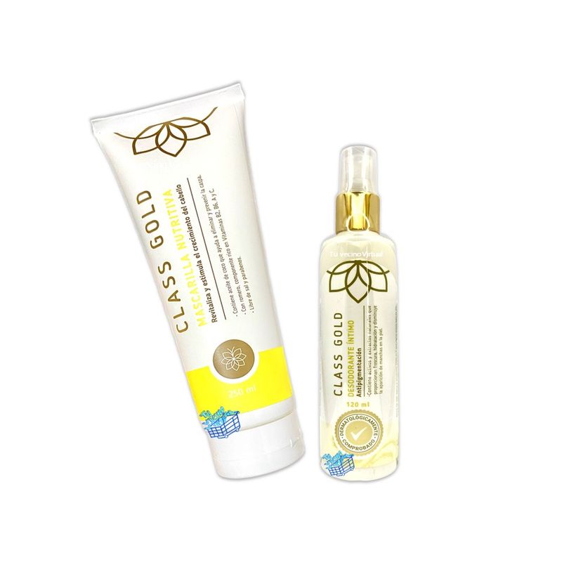 CLASS GOLD - Mascarilla Nutritiva y Desodorante Intimo Class Gold
