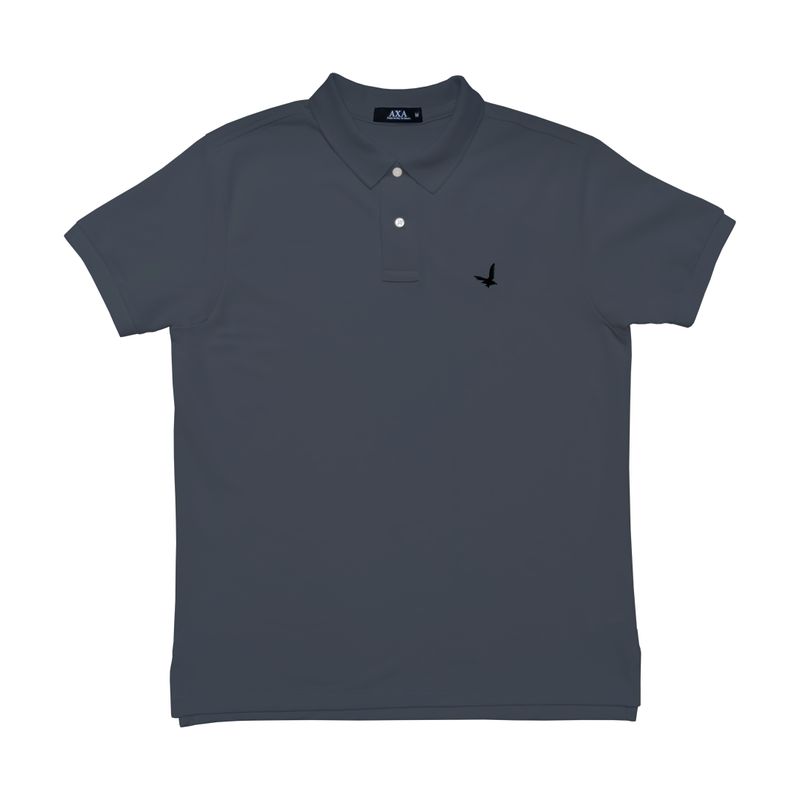 GENERICO - Camiseta Polo  AX Gris Oscuro Algodón